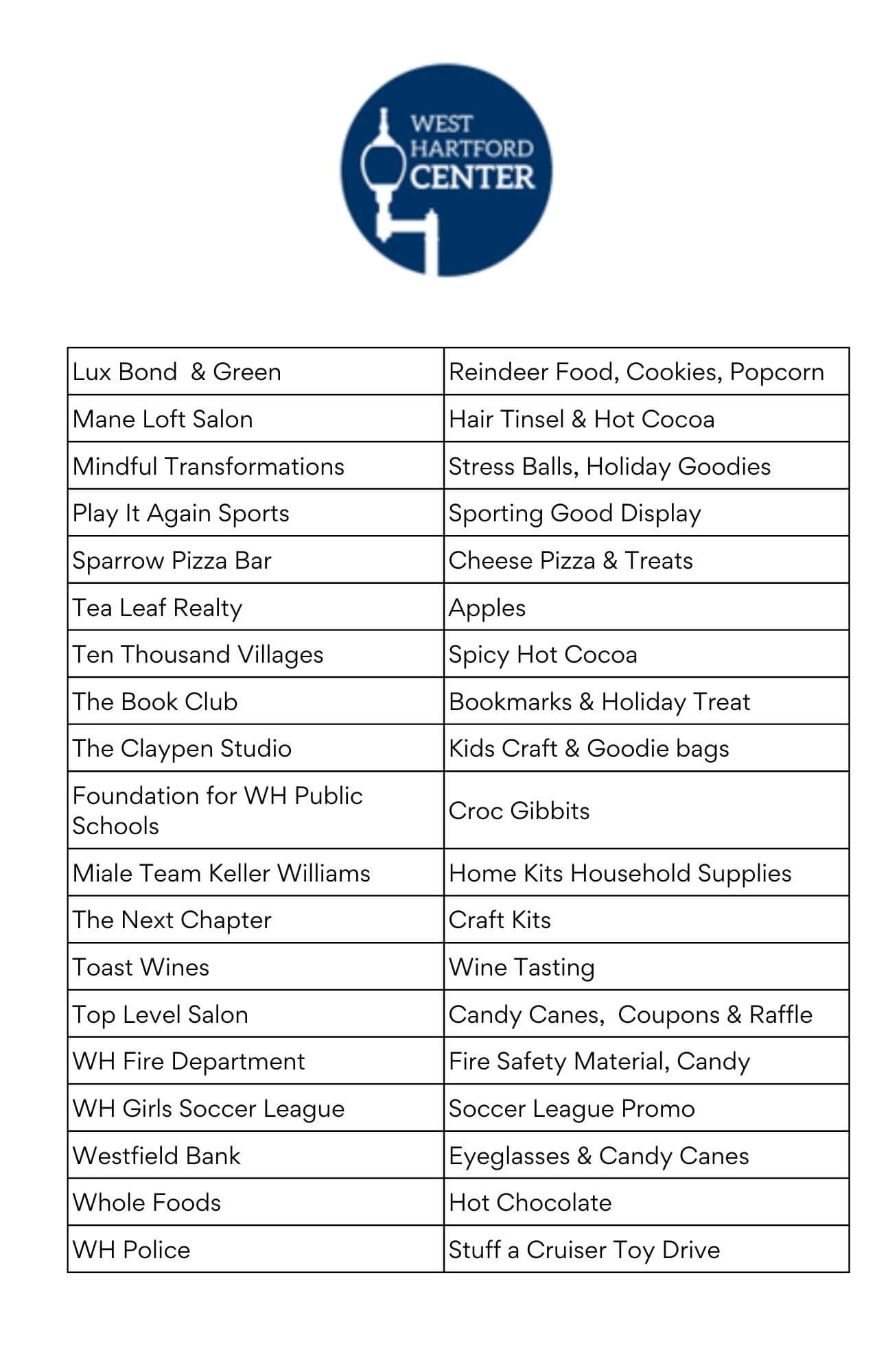 2024 Holiday Stroll ProgramWHC Acitivity 2