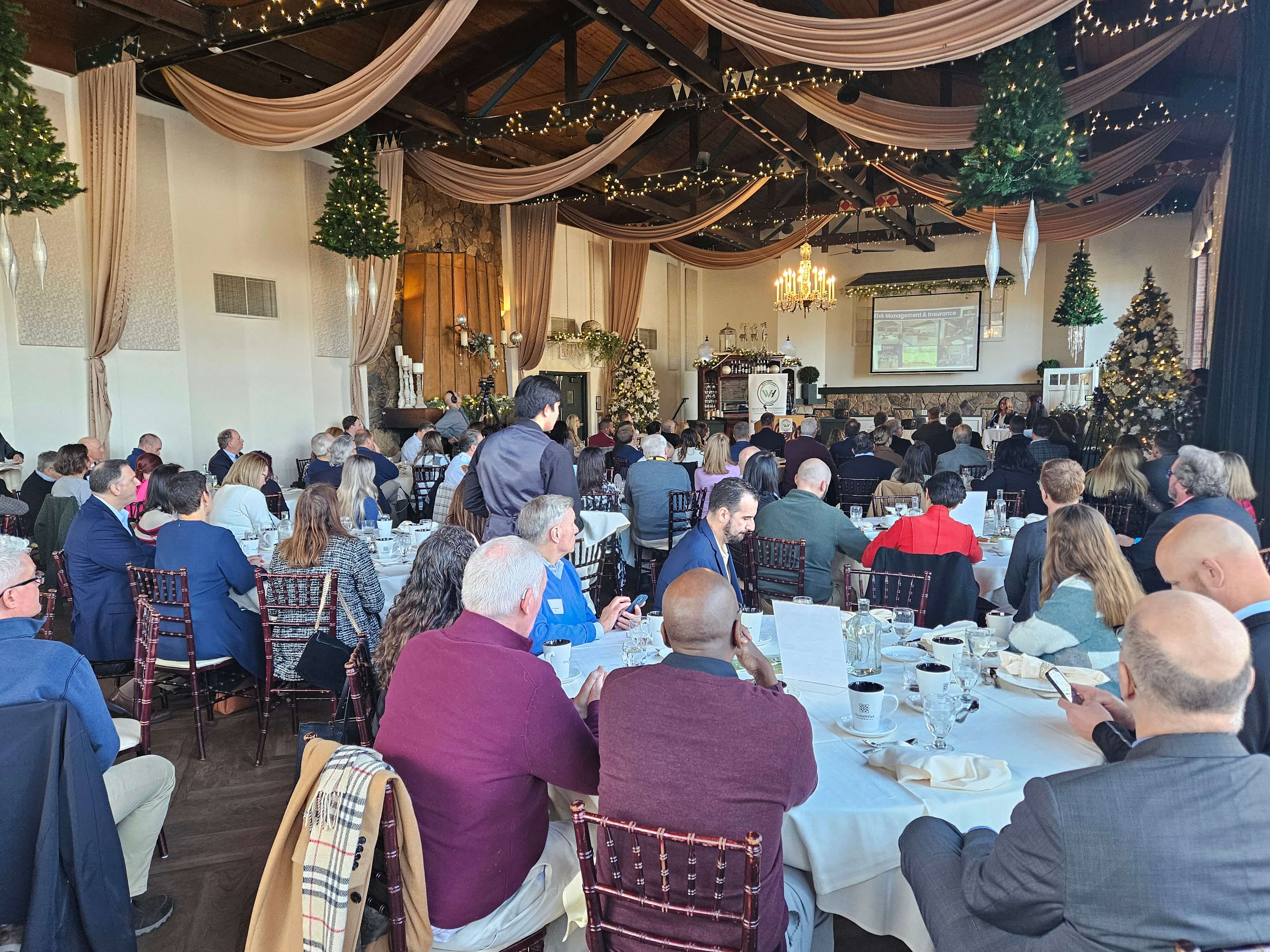 Crowd watches Economic Development Update