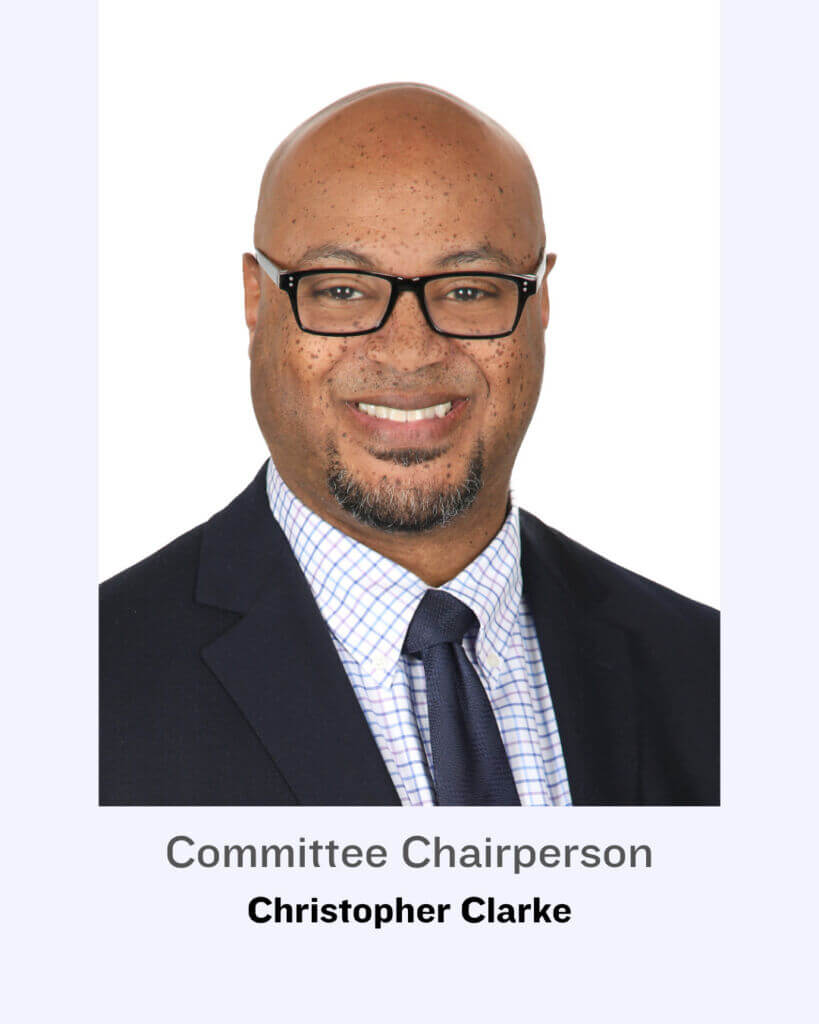 West Hartford Chamber Minority Business Netork Chairperson Christopher Clarke Head shot of man in suit