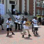 Drummers perform at Town Hall