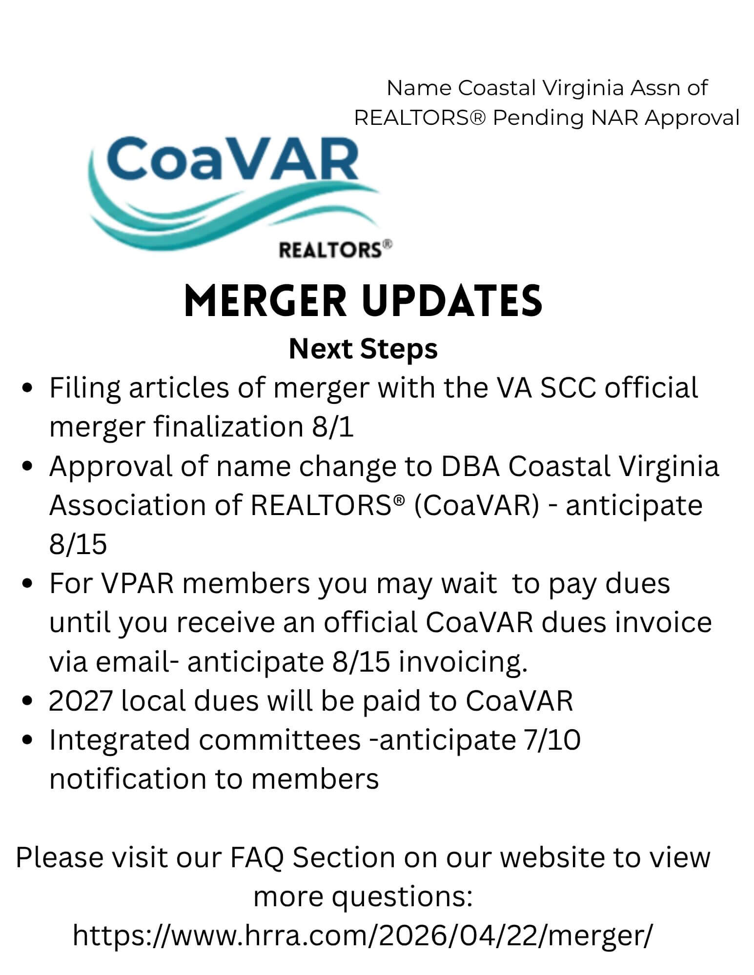 Merger Updates (2)